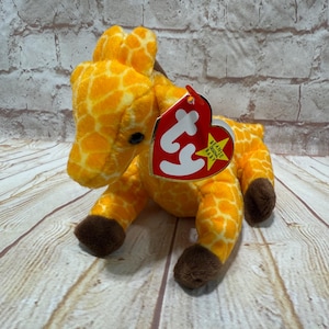 Vintage 1995 TY Twigs the Giraffe Plush Stuffed Animal the Original Beanie Babies 7&quot;