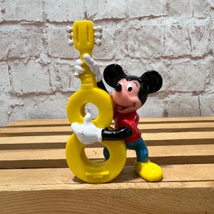 Vintage Disney Mickey Mouse Number 8 8th Birthday Cake-topper Mini PVC Miniature 2” Action Figure Toy Figurine by Applause #8
