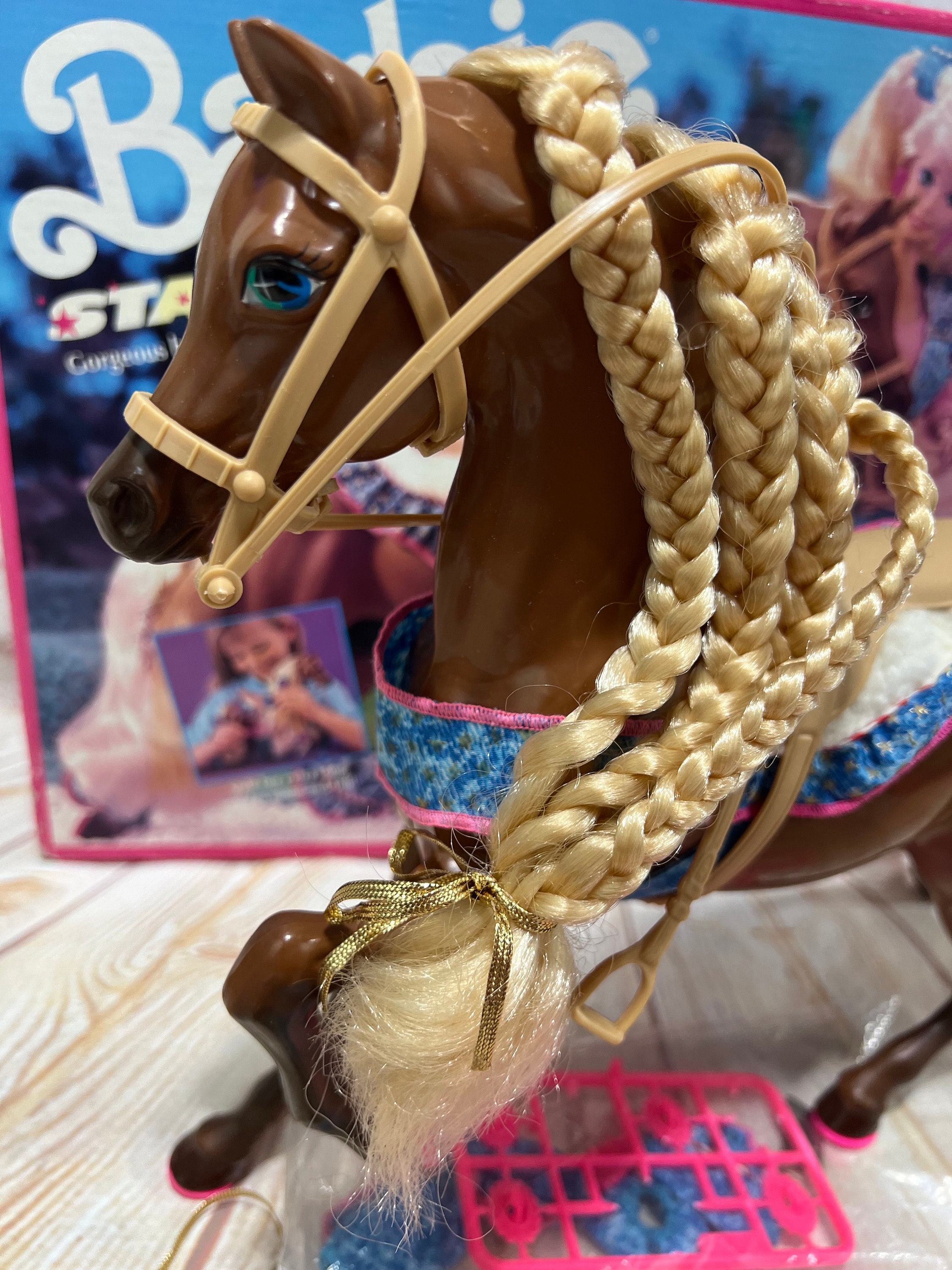 Vintage 1991 Barbie STAR STEPPER Dream Horse Mattel 2575 W Original Box Accessories Etsy