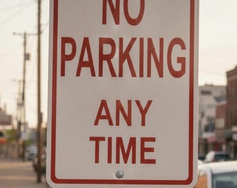 Vintage Look No Parking Metal Sign, No Parking Sign, No Parking