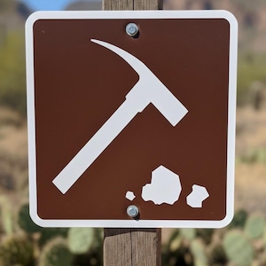 Rock Mining Area Metal Sign: Parks & Recreation Digging Site