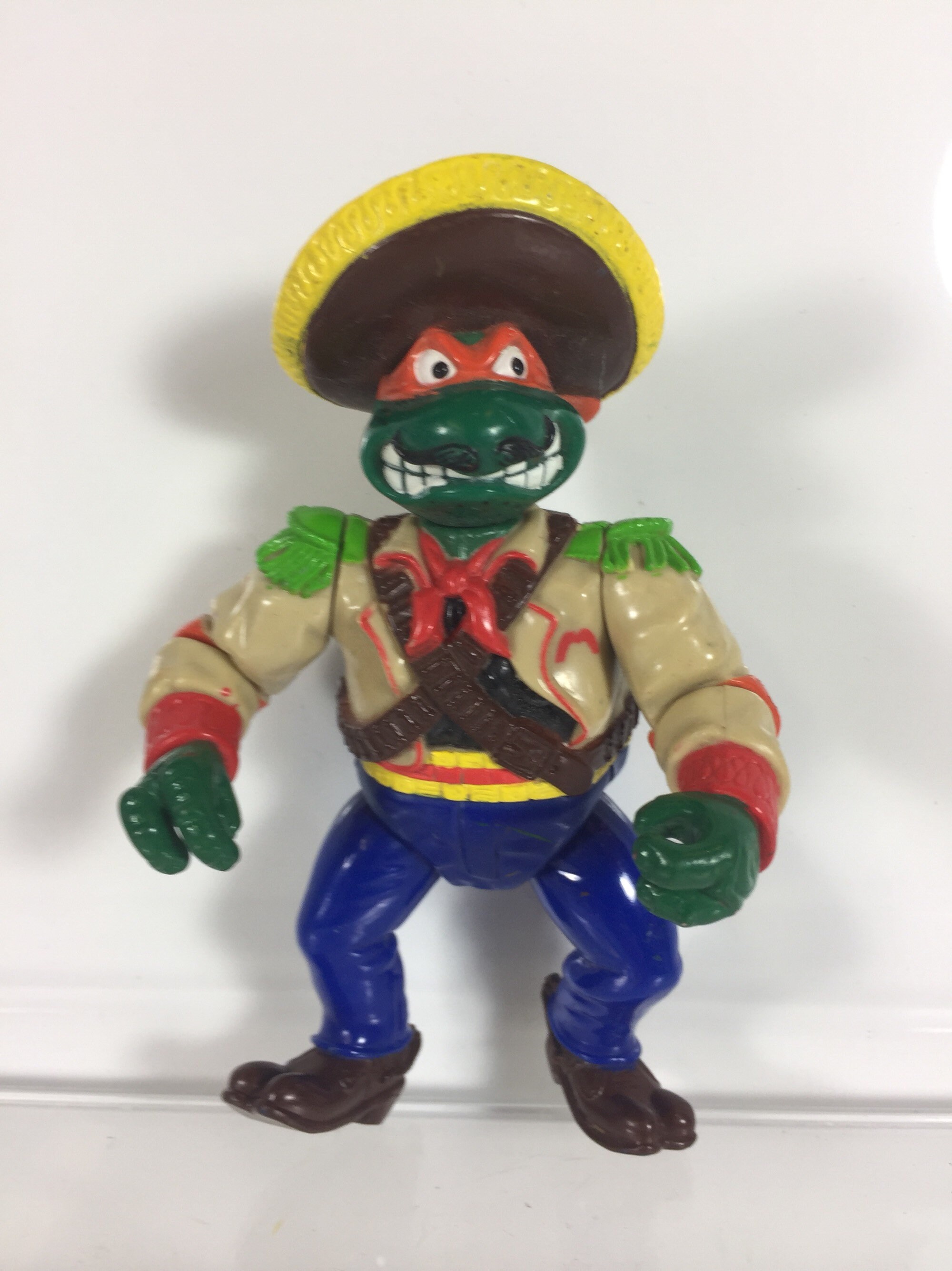Vintage 1992 Bandito Bashin Mike Wacky Wild Wild West Mexican TMNT