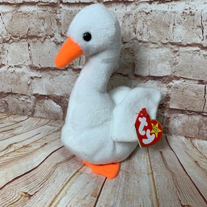Jahrgang 1996 TY Gracie der kahle Schwan Vogel Plüsch Stofftier die Original Beanie Babies 8 &quot;selten