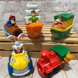 Vintage 1995 Lot of 5 Disneyland 40th Anniversary Viewers McDonald&#39;s Happy Meal Toys Viewfinder Disney Rides