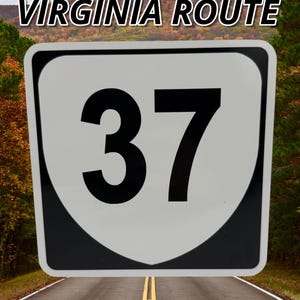 Panneau de signalisation d'autoroute en métal en aluminium VIRGINIA CUSTOM State ROUTE 6 x 6 po ou 12 x 12 po Personnalisé sur commande (2 tailles disponibles)