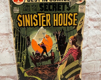Vintage 1973 Secrets of Sinister House DC Comic Book #6 September ‘73 Rare