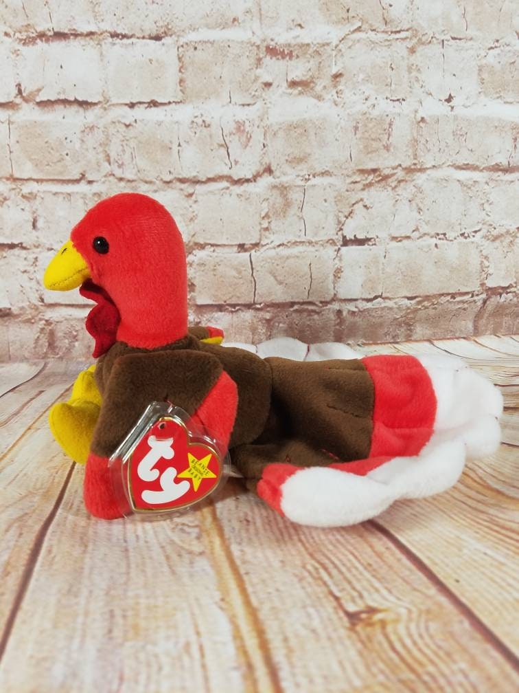 Vintage 1996 TY Gobbles the Turkey Plush Stuffed Animal the | Etsy