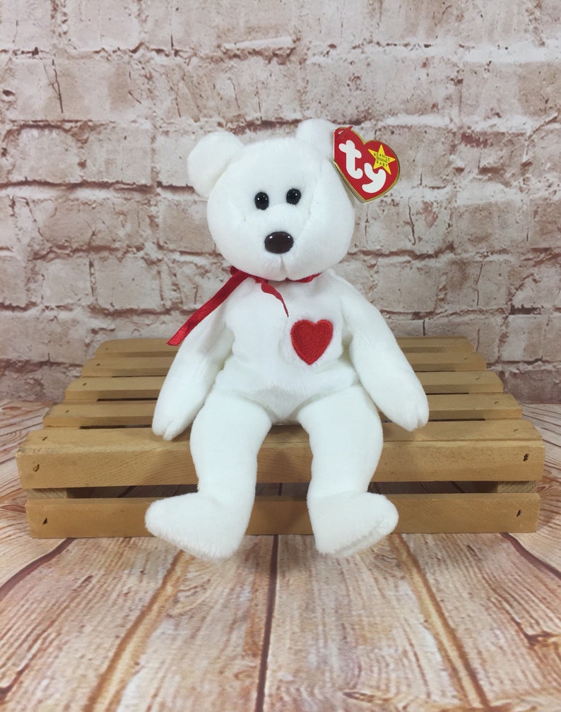 Tycrate Vintage 1994 TY Valentino Love Bear Plush Stuffed Animal the Original ...