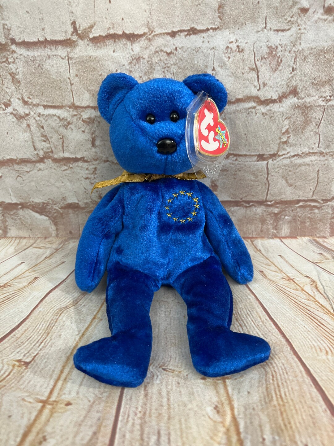 Vintage Ty Unity Bear Plush Stuffed Animal Beanie Babies 8 Europe Exclusive Bear Etsy