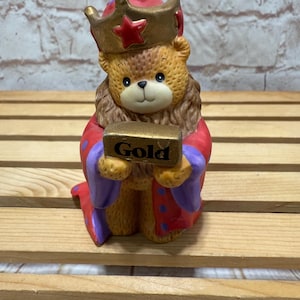 Vintage 1997 Lucy & Me Bear Wiseman King: Enesco Christmas Nativity Figure