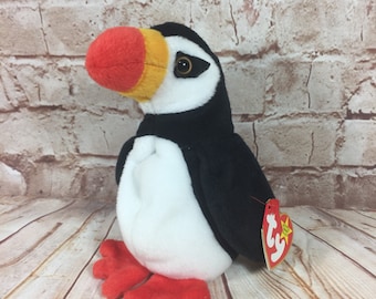 Vintage 1997 TY Puffer the Pelican Bird Plush Stuffed Animal the Original Beanie Babies 6"