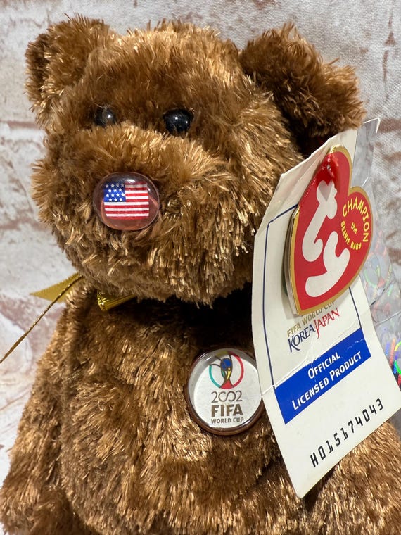 サッカーFIFA WORLD CUP 2002 ビニーベイビーty 11個セット Ty Beanie Baby Champion Bear 2002 FIFA Word Cup for sale