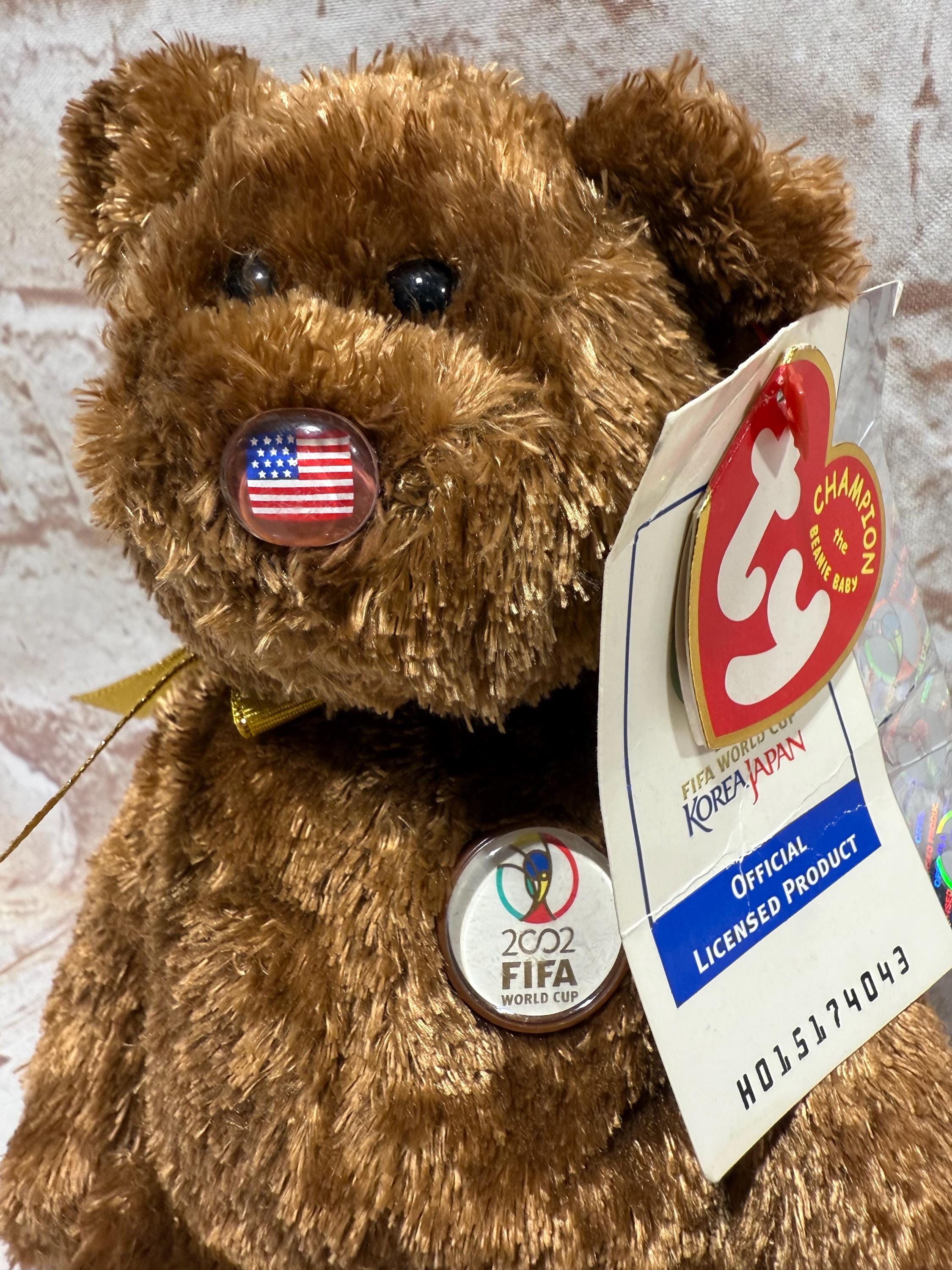 Vintage Ty Champion the USA 2002 FIFA World Cup Soccer Bear