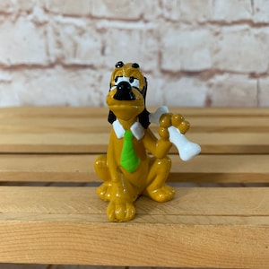 Vintage Pluto Dog with bone Disney Minature PVC Mini Figure Toy by applause