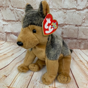 TY Sarge The German Shepard Dog Plush Stuffed Animal Beanie Babies 7”