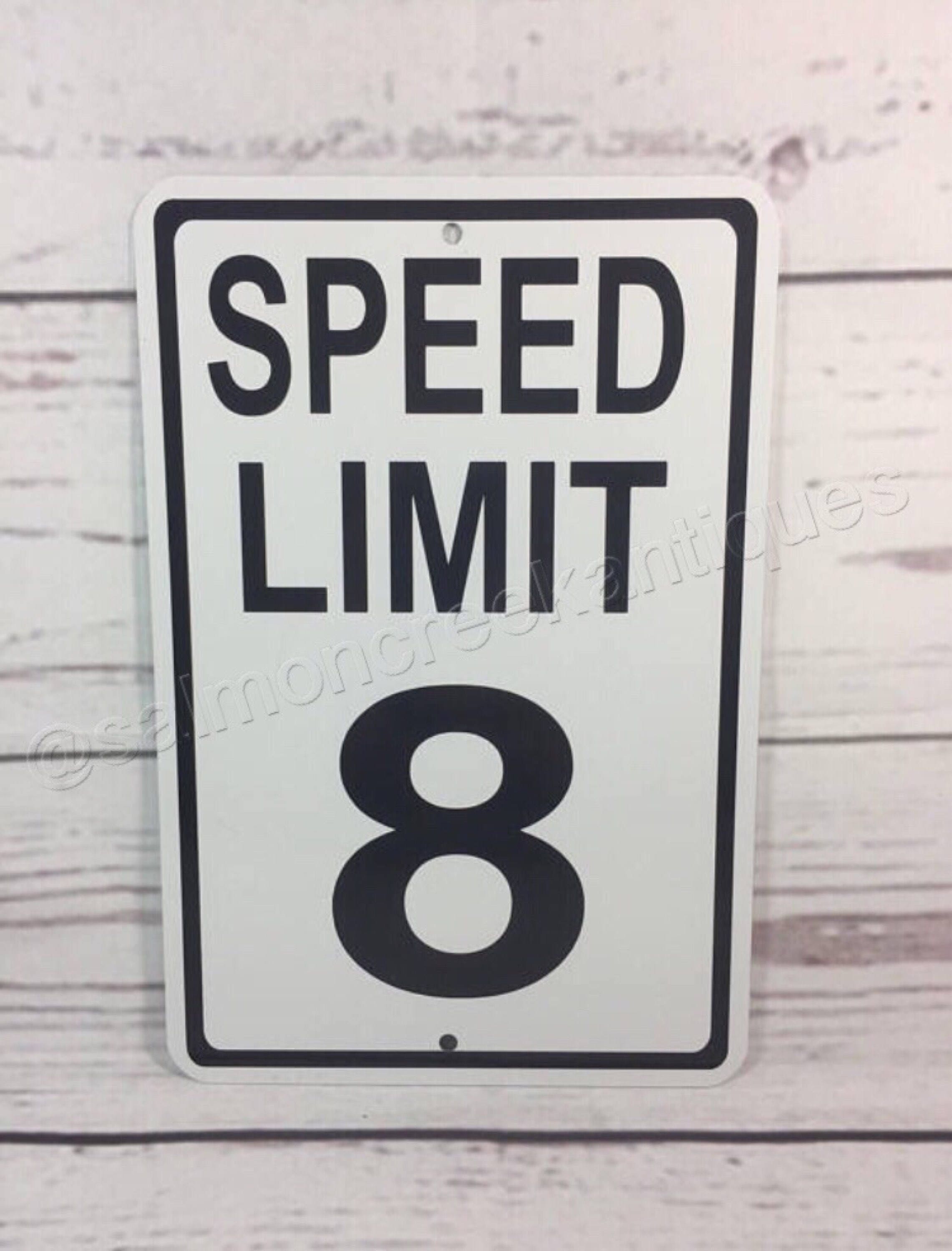 【未開封】 MEMI/SPEED LIMIT Maximum Speed Limit 35 MPH Notice Warning Aluminum Metal