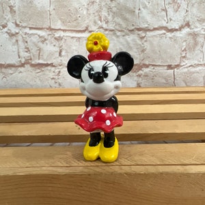 Vintage Minnie Mouse Pie-eyed with Polkadot Dress Disney Miniature PVC Mini Figure Toy