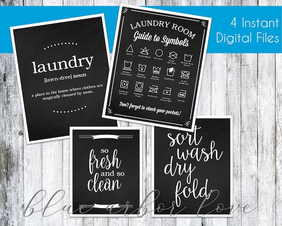 Laundry Room Cute Chalkboard Printable 8 X10 Signs Download