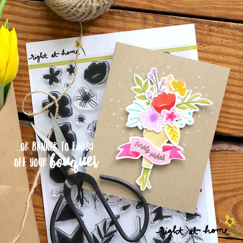 Floral Stamps Freshly Picked Stamp Set by Right at Home Etsy
