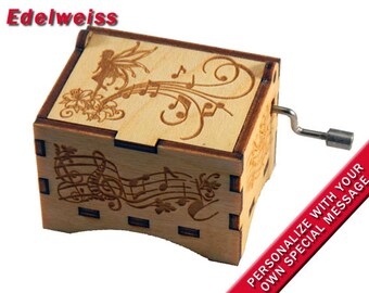 Black Rectangle jewelry Music Box Moon River