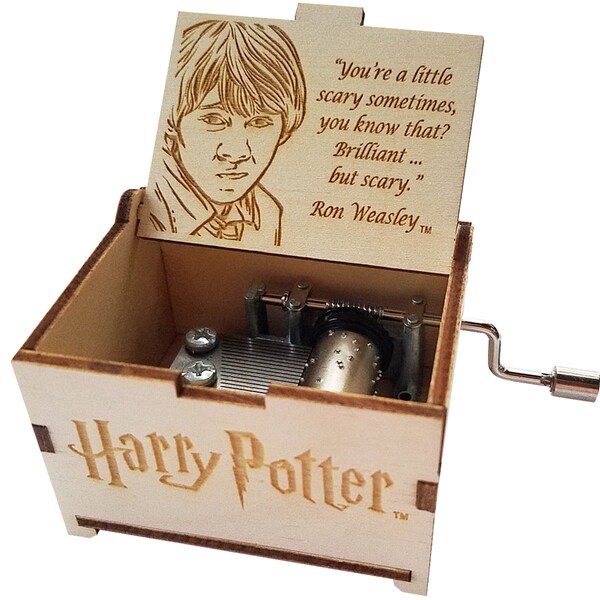 Harry Potter Mini Music Box, Ron Weasley "Scary" Quote with Hedwig's Theme