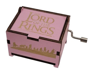 Lord of the Rings Pink Mini Music Box, Plays "The Breaking of the Fellowship" by Howard Shore, Hand Crank