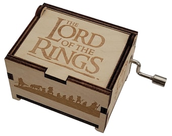 Lord of the Rings Mini Music Box, Plays "The Breaking of the Fellowship" by Howard Shore, Personalizable Hand Crank