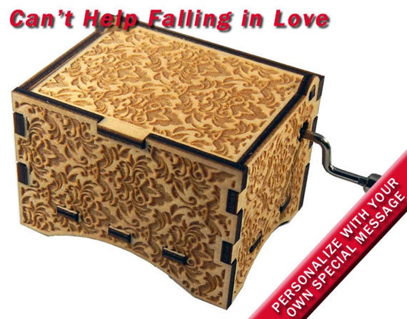 Damask Music Box can't Help Falling in Love Etsy UK