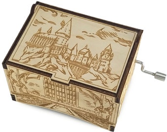 Hogwarts Castle, Featuring Music of Hedwig's Theme, Personalizable Hand Crank Music Box