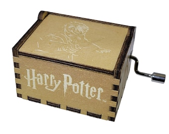Harry Potter Gold Mini Music Box, Featuring Music of Hedwig's Theme, Hand Crank
