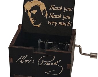 Elvis Presley Black Mini Music Box - Thank You