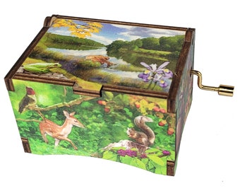 Artistic Nature's Parade Music Box, "Music Box Dancer", Hand Crank Music Box