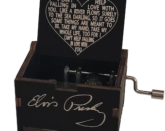 Elvis Presley Black Mini Music Box - Love You