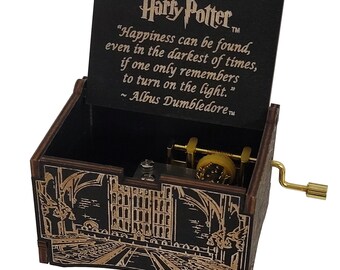Hogwarts Castle Black with Happiness Quote