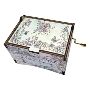 Fairy Music Box, "Waltz of the Flowers", Hand Crank Music Box