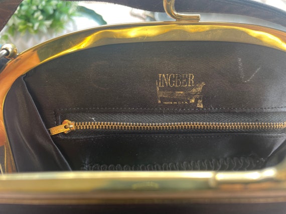 Vintage Ingber Handbag, 1950/1960 Black with Gold… - image 5