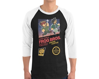 Lost Boys Frog Brothers 3/4 sleeve raglan shirt/ Lost Boys fans/ Lost Boys gifts/ Movie gifts
