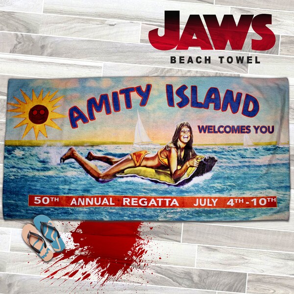 Jaws beach towel