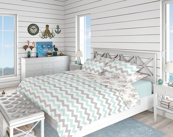 Bedding Mockups Set | Coastal Style Bedding Mockups | Photoshop Beddings and Curtains | Bedding Linens | Linen mockup | Bedroom Mockup