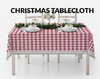 Download Free Christmas Tablecloth Set | Christmas Table and Tablecloth Mockup | Photoshop Table and Tablecloth | Christmas Set | PSD Template