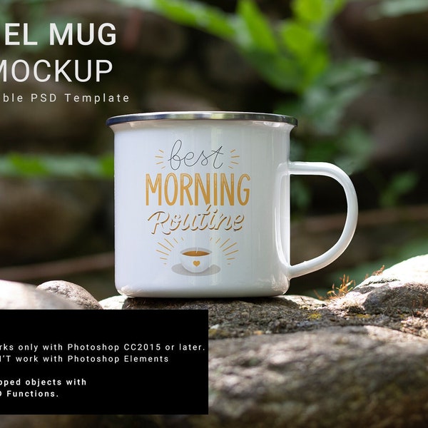 Enamel Mug Mockups | Enamel Cup Mockups | PSD Enamel Mug | Blank Enamel Mug | Enamel Mug Branding Mockup| Branding Enamel Mug