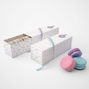 Macarons and Gift Box Mockup | Macarons Photoshop Mockup| French Macaron Mockup | Photoshop Frech Macarons Set | Gift Box
