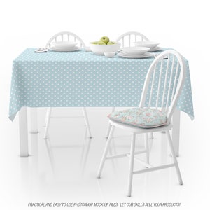 Table linens Mockup | Tablecloth Mockup | Table Textile | Photoshop Tablecloth | Dining Room Textile Mockup | Custom Tablecloth