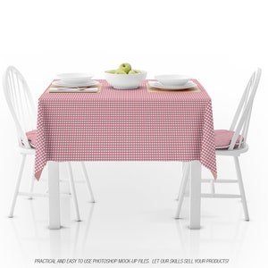 Table linens Mockup | Tablecloth Mockup | Table Textile | Photoshop Tablecloth | Dining Room Textile Mockup | Custom Tablecloth