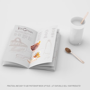 Menú Mockup / Menú Comida y Bebida Mockup / Menú Clásico Mockup / Photoshop Menu Mockup/ / Restaurante Menú Mockup Set