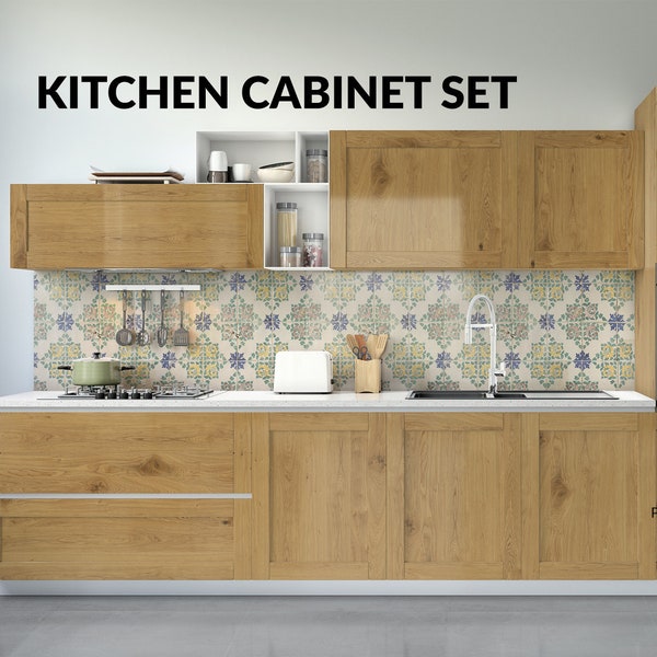 Kitchen Cabinet Mockup | Kitchen Dresser Mockup | Kitchen Mockup | Kitchen Floor Mockup | Photoshop Kitchen Cabinet|