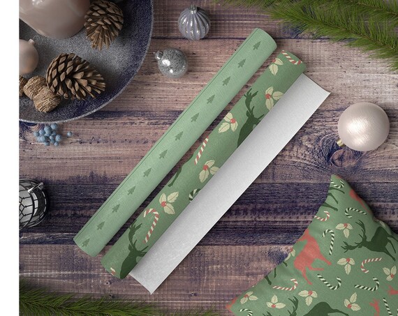 Christmas Fabric Rolls Mockup Set Christmas Fabric Mockups