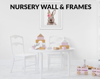 Kids Room and Frame Mockup Set | Wall & Frames Mockups | Kids Room Mockup | Wall and Frames Mockup | Nursery Mockup | Photoshop Nursery