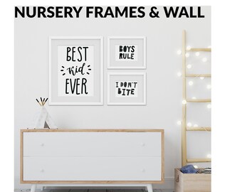 Kids Room and Frame Mockup Set | Wall & Frames Mockups | Kids Room Mockup | Wall and Frames Mockup | Nursery Mockup | Photoshop Nursery