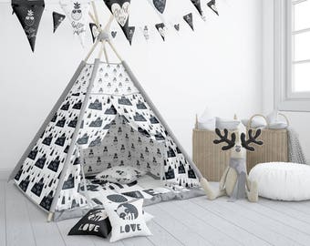 Kids Room Mockup Set | Photoshop Kids Room Mockups | Custom Kids Room Set | Wigwam Tent Mockup | Wall and Frame Mockup | Interior mockup